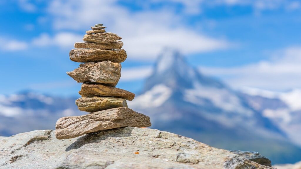 Stone tower balancing